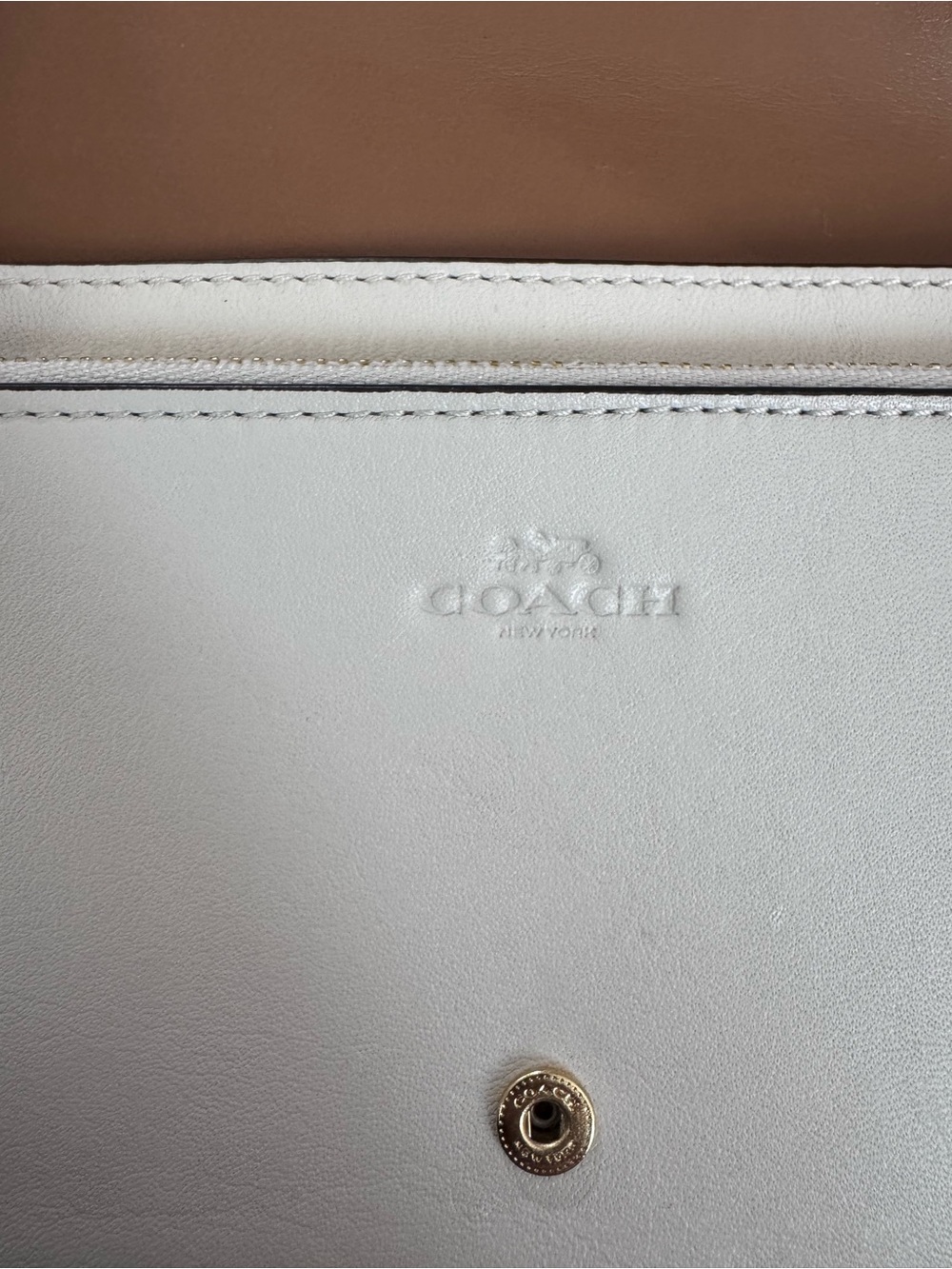 Coach White Floral Crossbody with Gold Logo - Picture 2 of 4